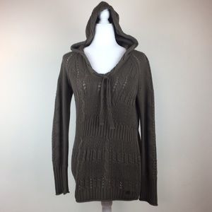 DKNY olive green hooded sweater